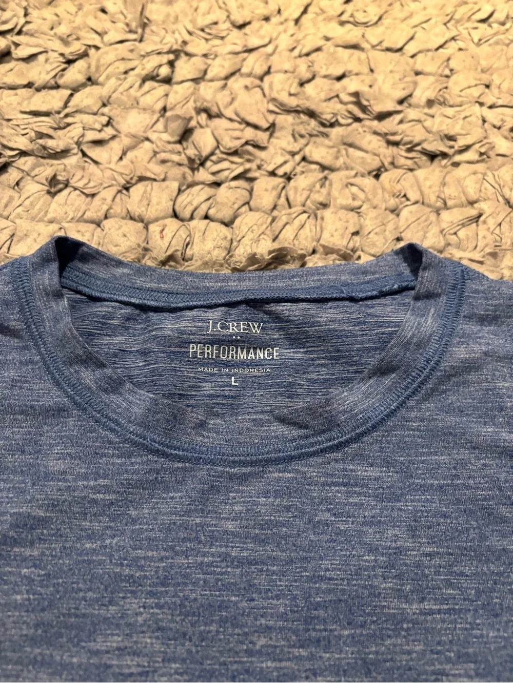 J Crew Performance Crew Neck T-Shirt - Heather Blue
